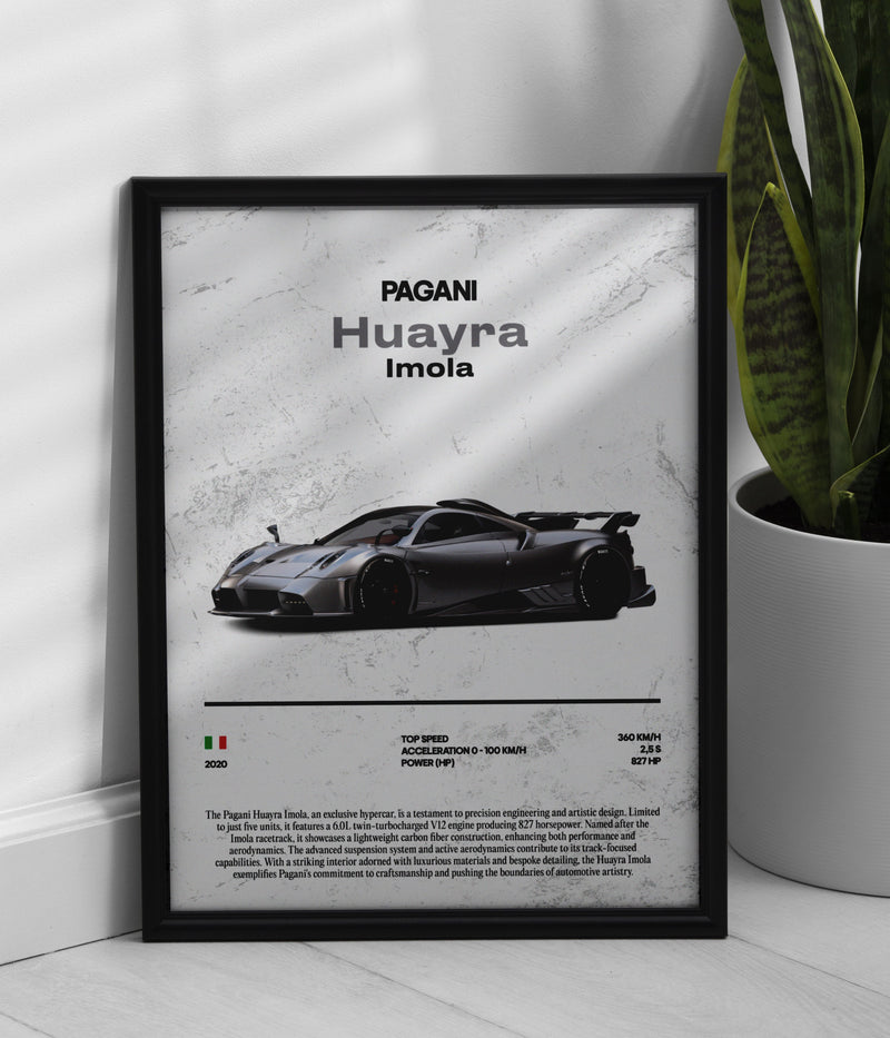 Póster Pagani Huayra Imola, vista 1