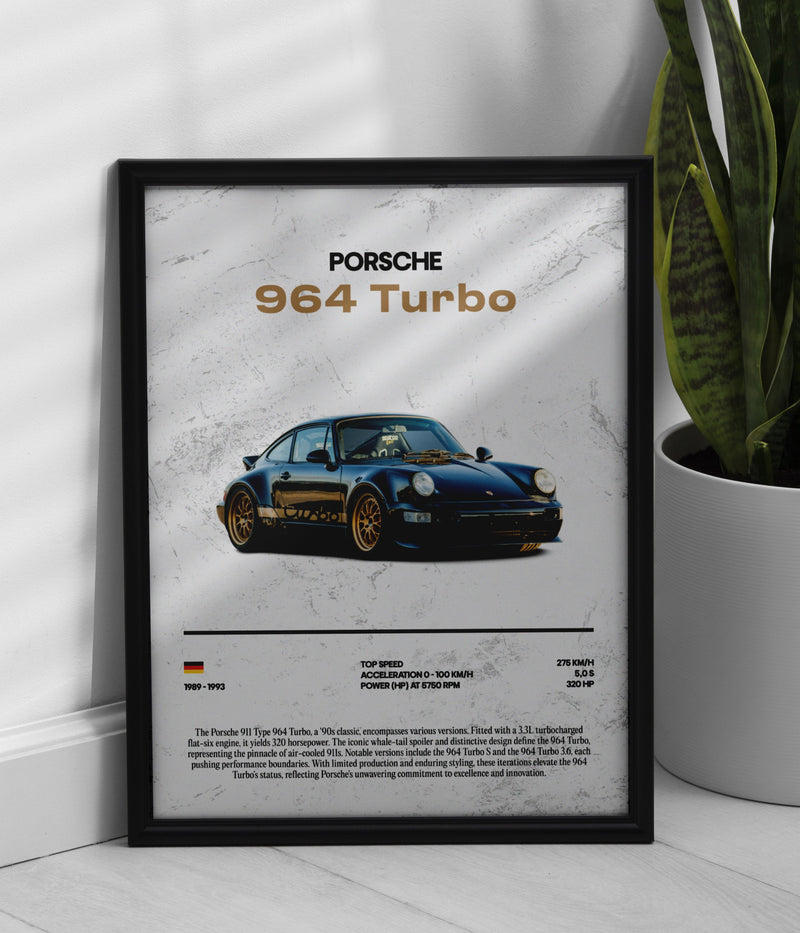 Póster Porsche 964 Turbo, vista 1